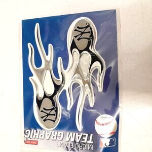 MLB New York Yankees Micro Flame Car Emblems Auto New